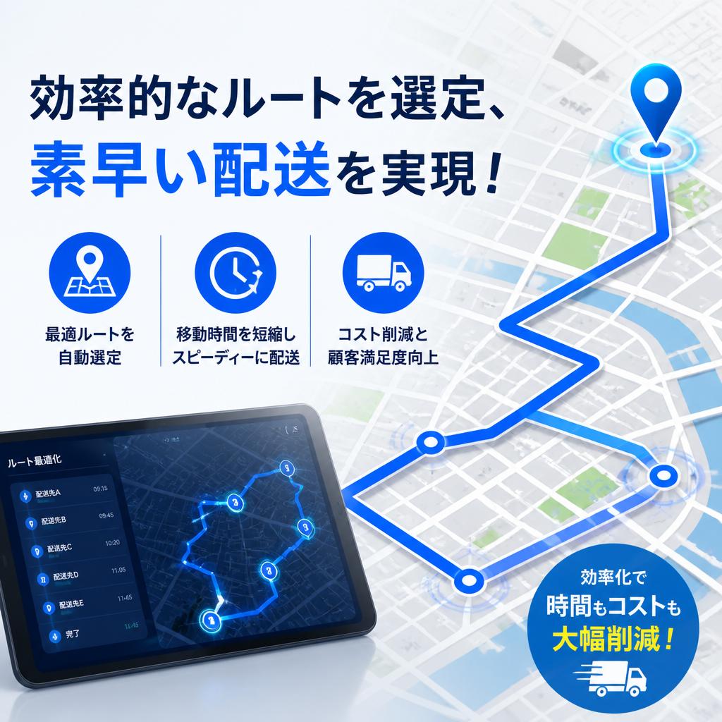 効率的なルートを選定、素早い配送を実現！