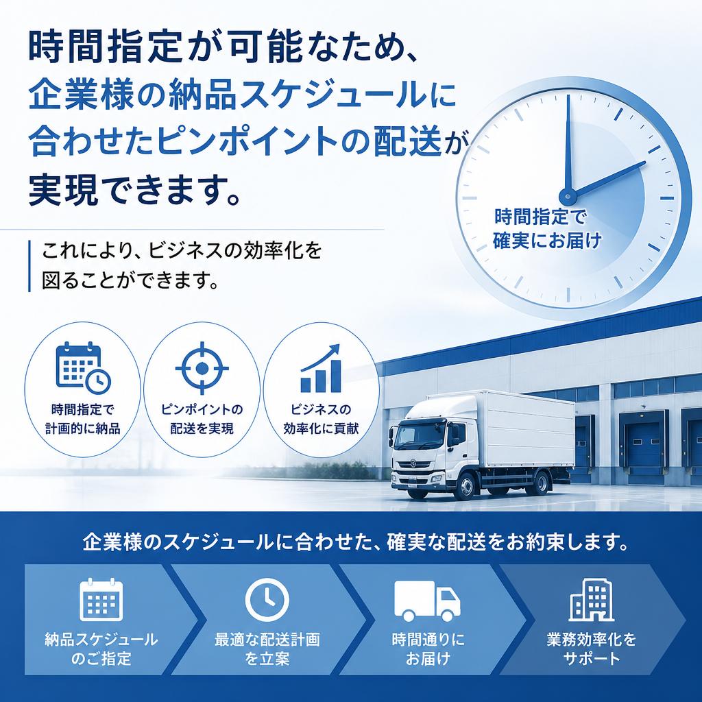 確実な時間指定配送サービス
