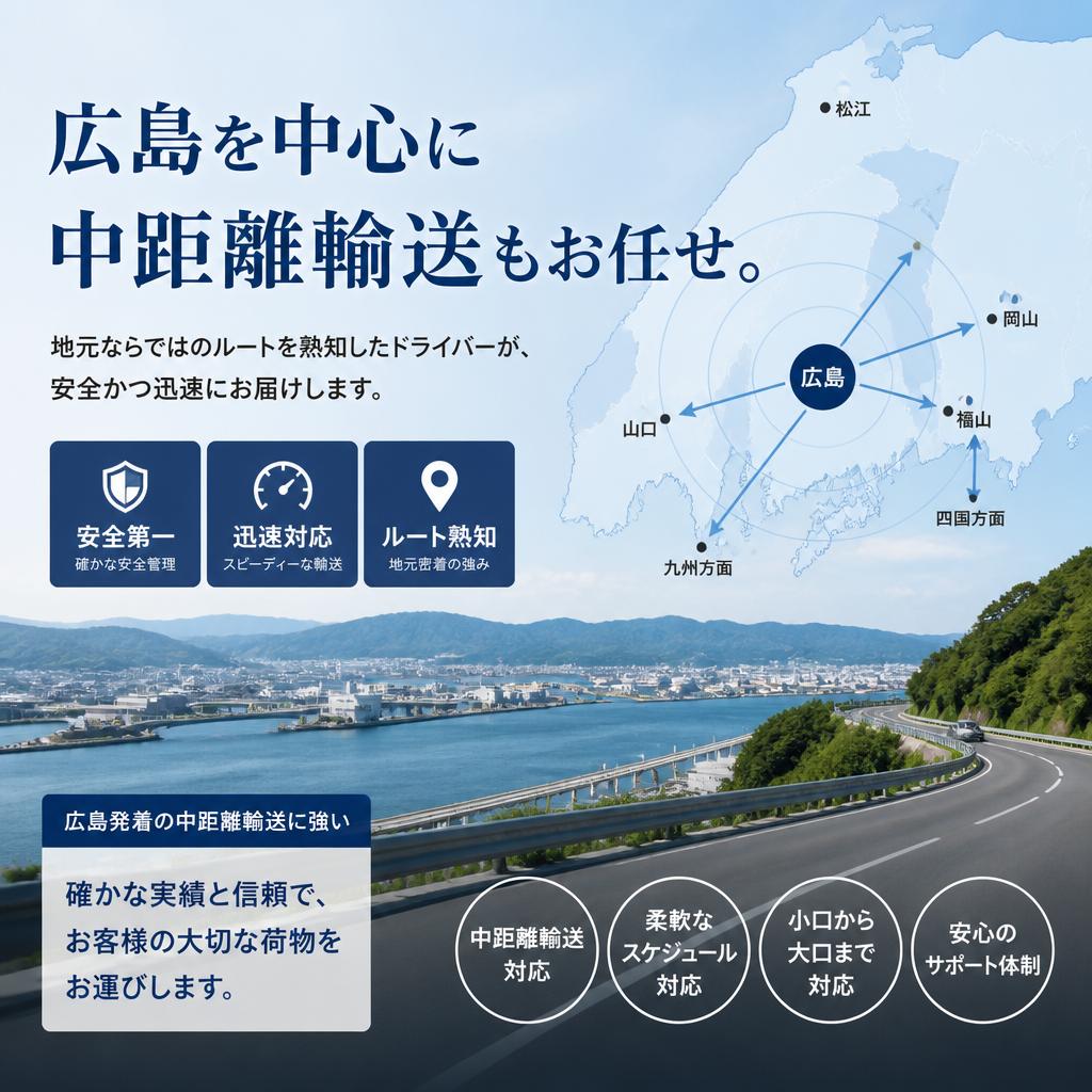 中距離輸送での高い信頼性