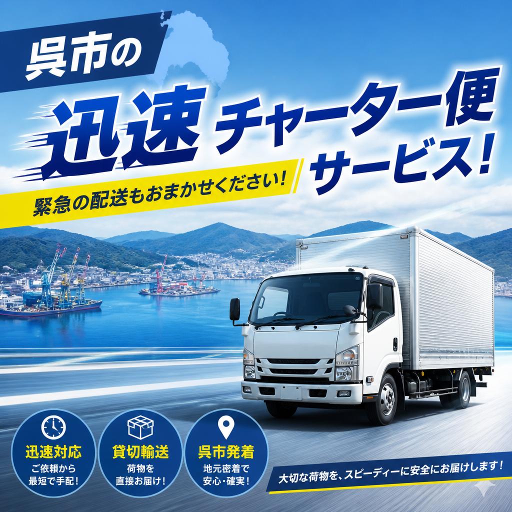 呉市の迅速チャーター便サービス！