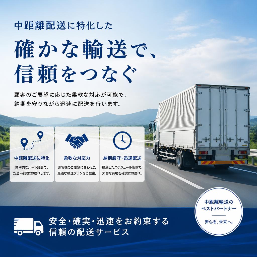 中距離配送に最適化されたサービス