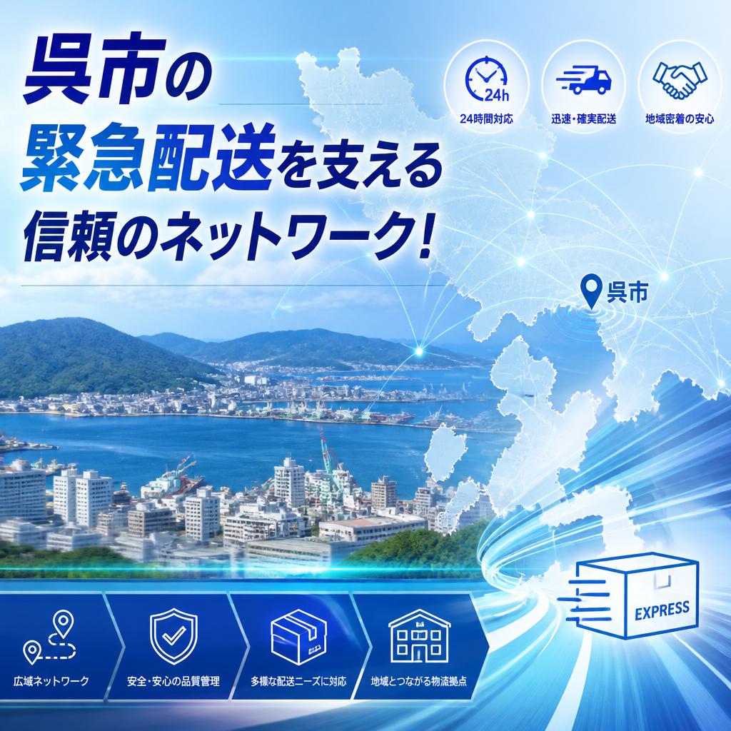 呉市の緊急配送を支える信頼のネットワーク！
