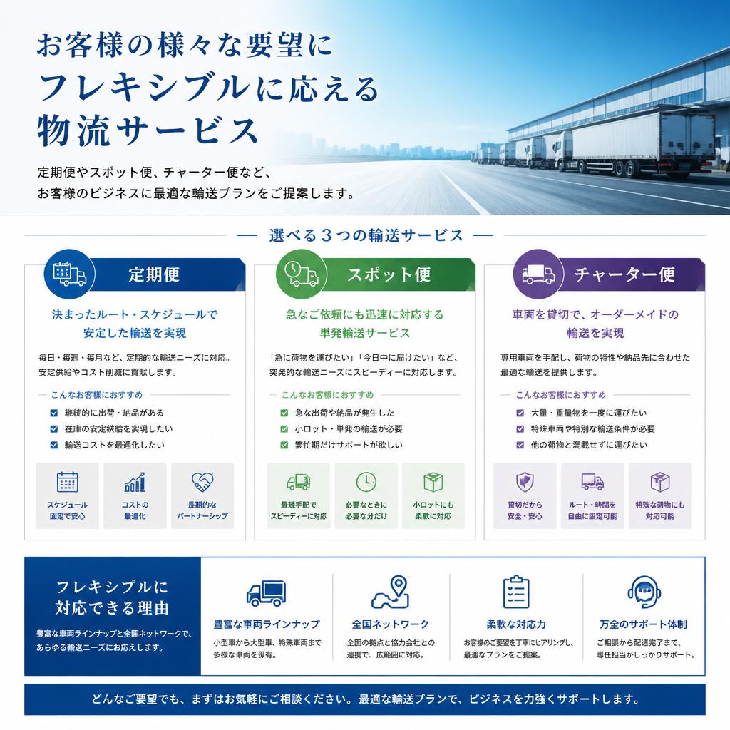多様なニーズに応えるサービス