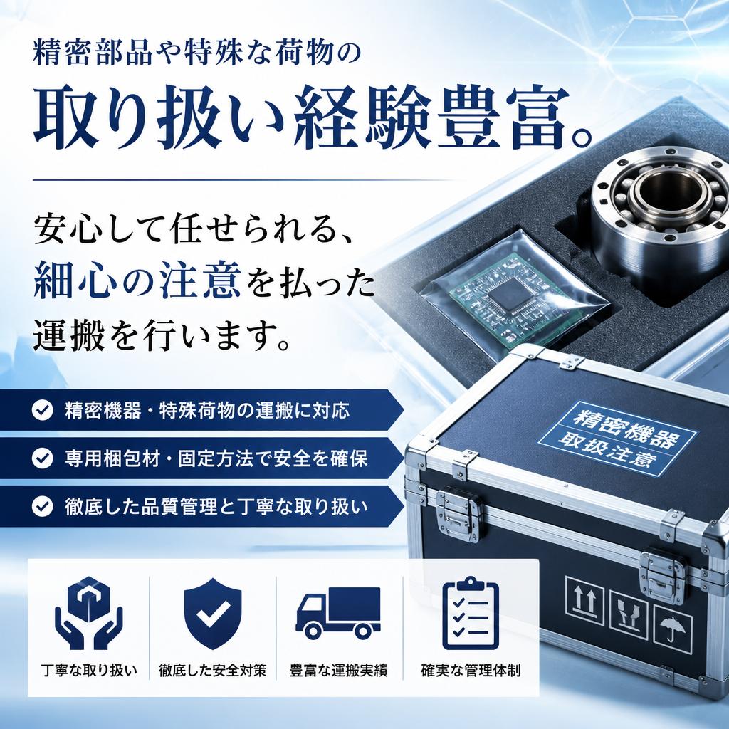 特殊な荷物にも対応!部品配送