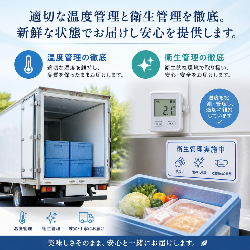 こだわりの食品配送業者