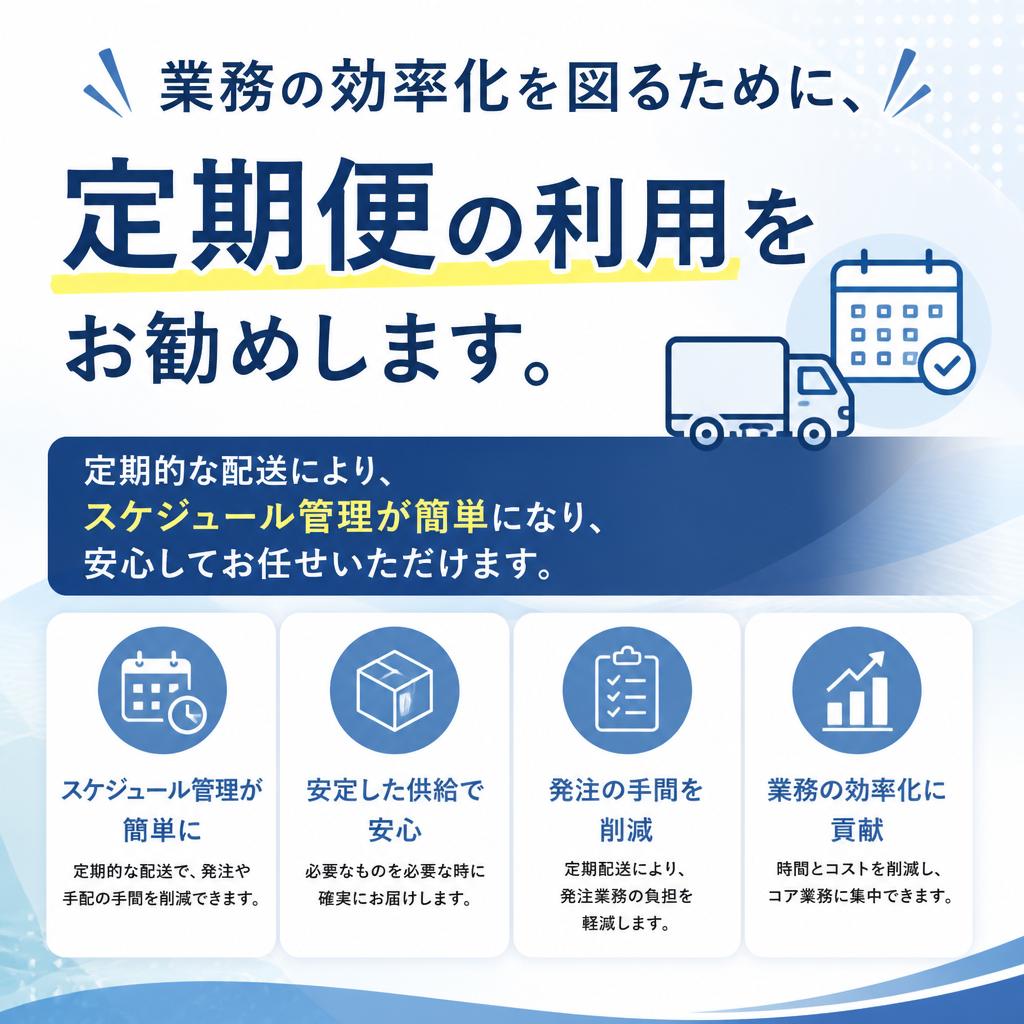 定期便でのスムーズな運搬