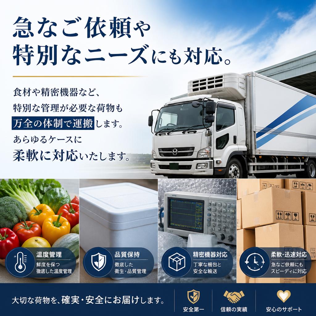 柔軟な対応力で安心を提供