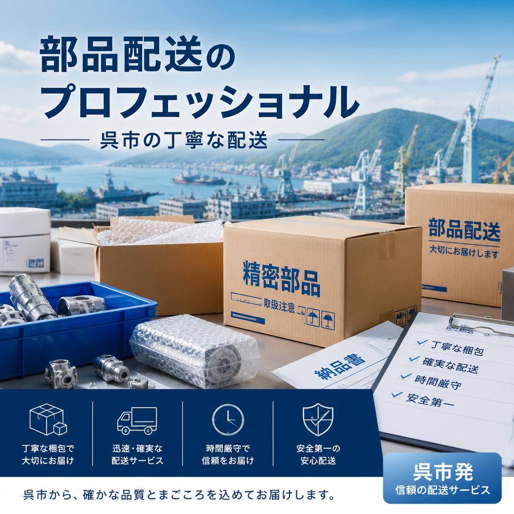 部品配送のプロフェッショナル、呉市の丁寧な配送