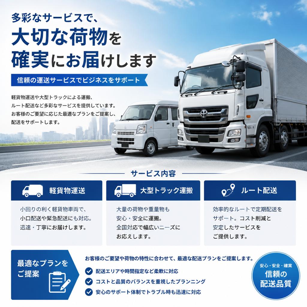 3. 幅広いサービスメニューで多様なニーズに対応