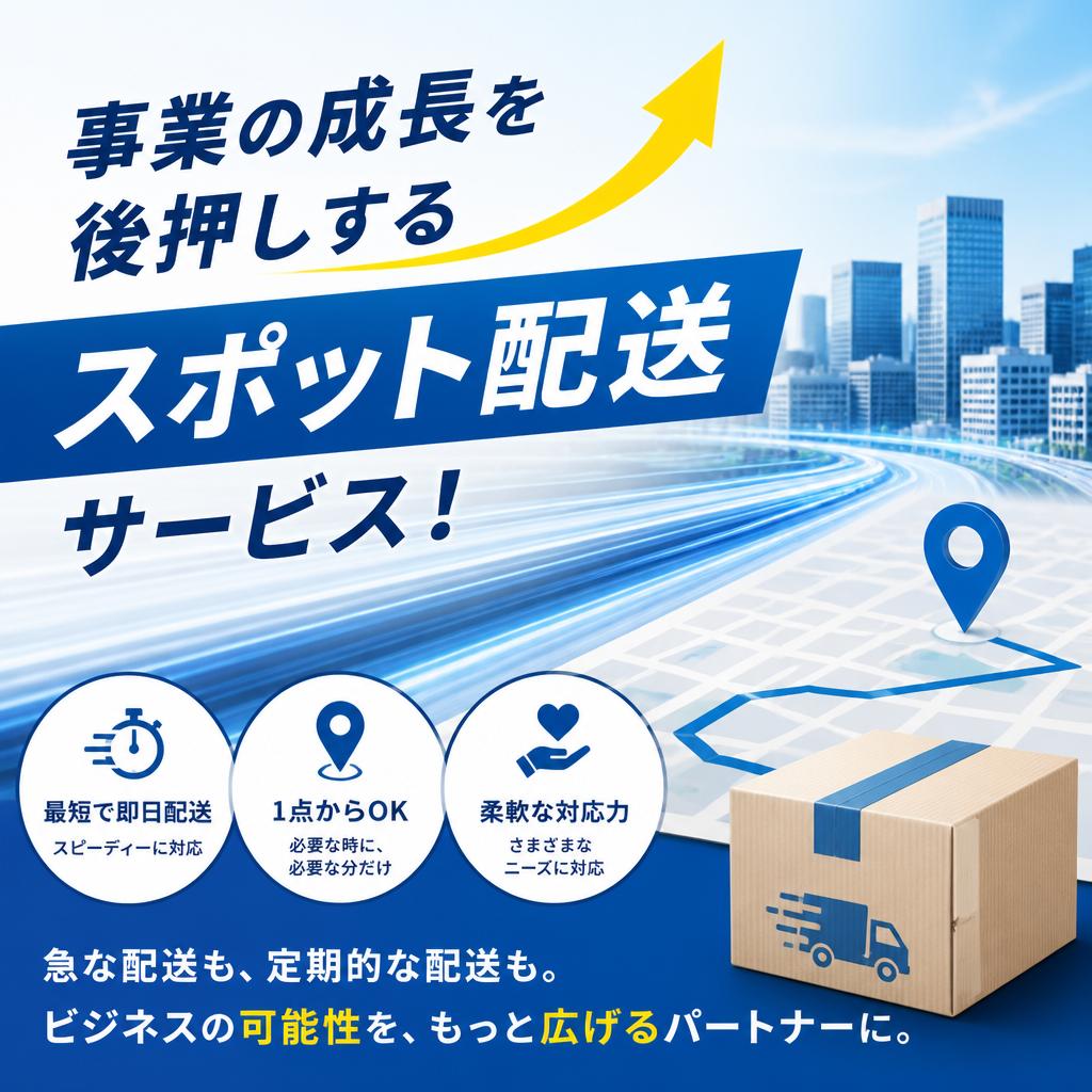事業の成長を後押しするスポット配送サービス！