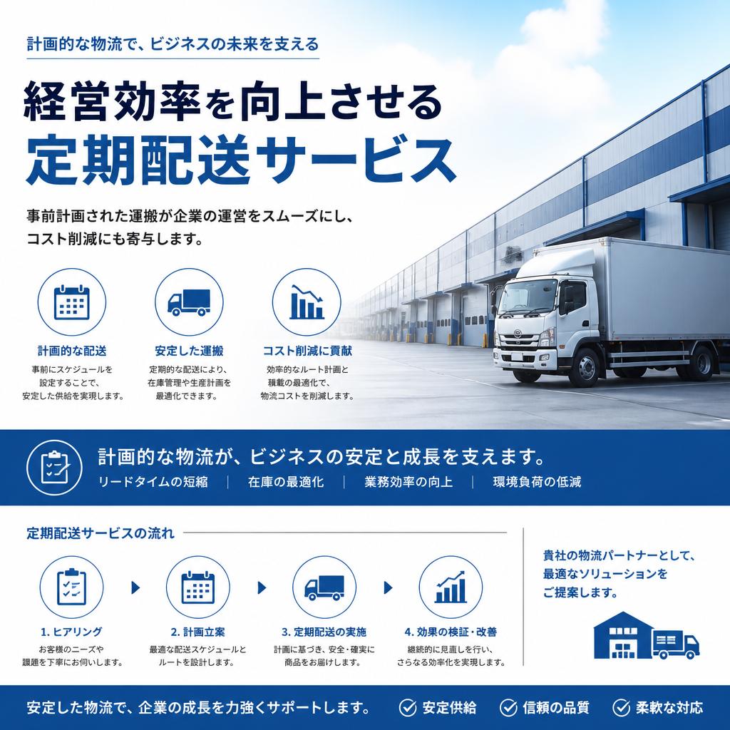 定期配送サービスで業務をスムーズに