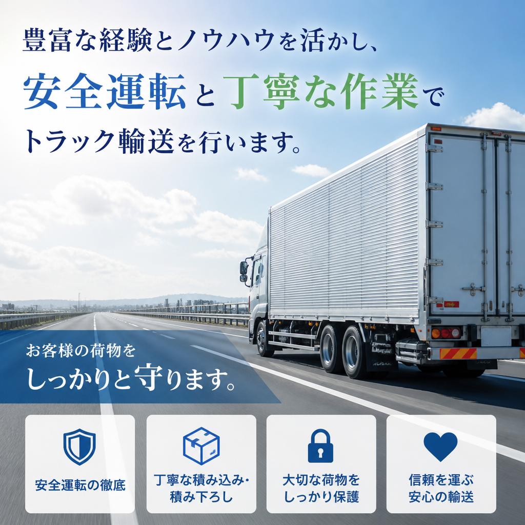 信頼性の高いトラック輸送