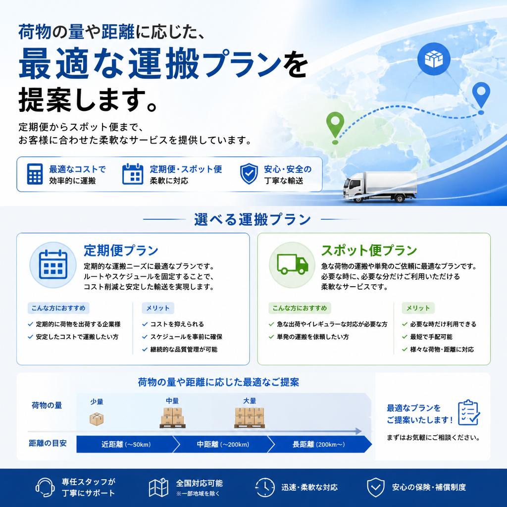 効率的な運搬プランのご提案