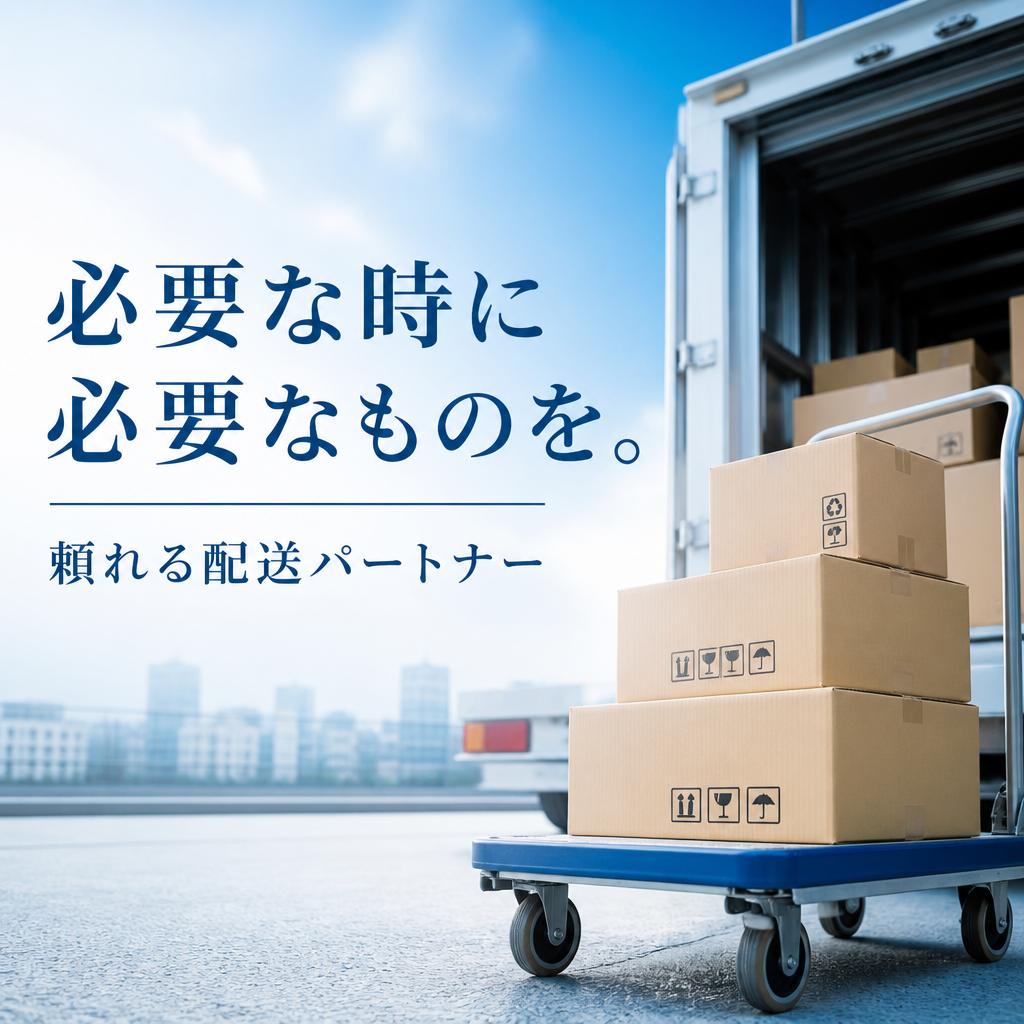 必要な時に必要なものを。頼れる配送パートナー