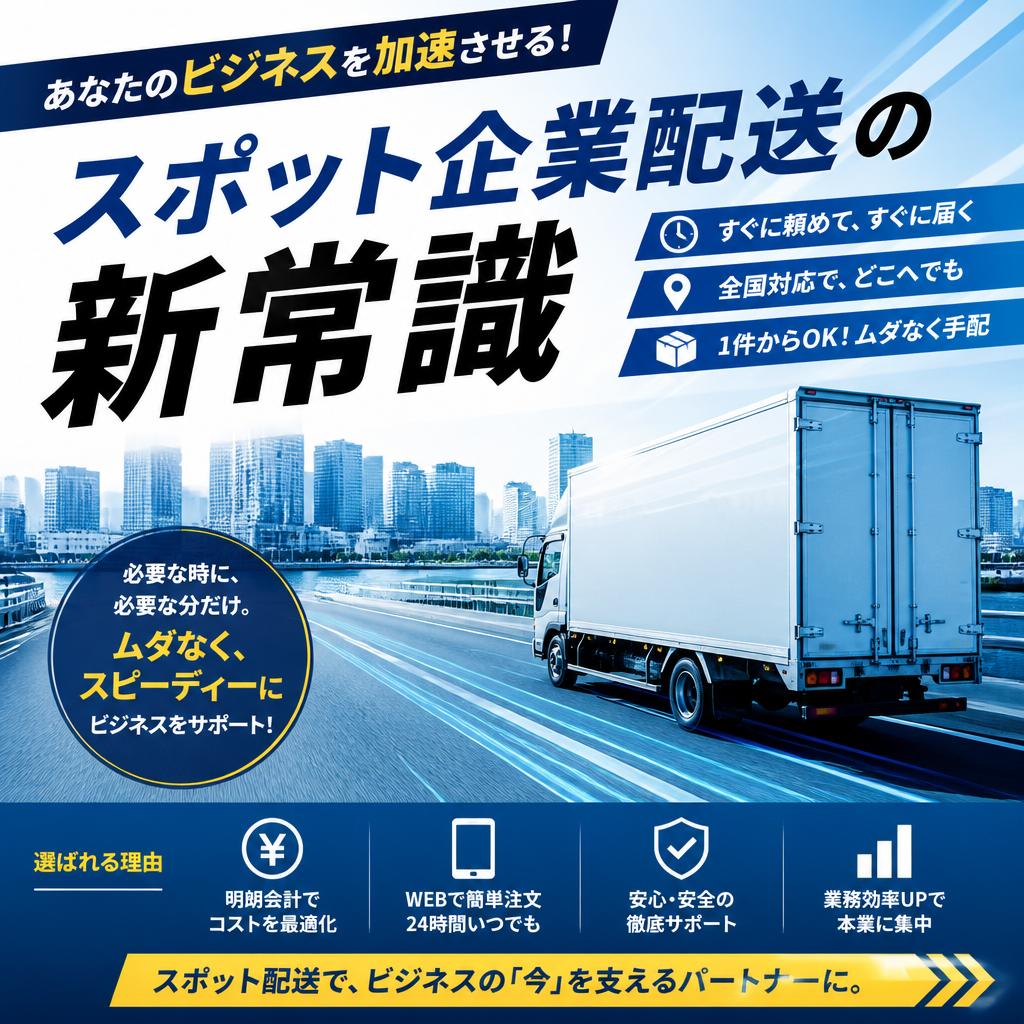 あなたのビジネスを加速させる！スポット企業配送の新常識