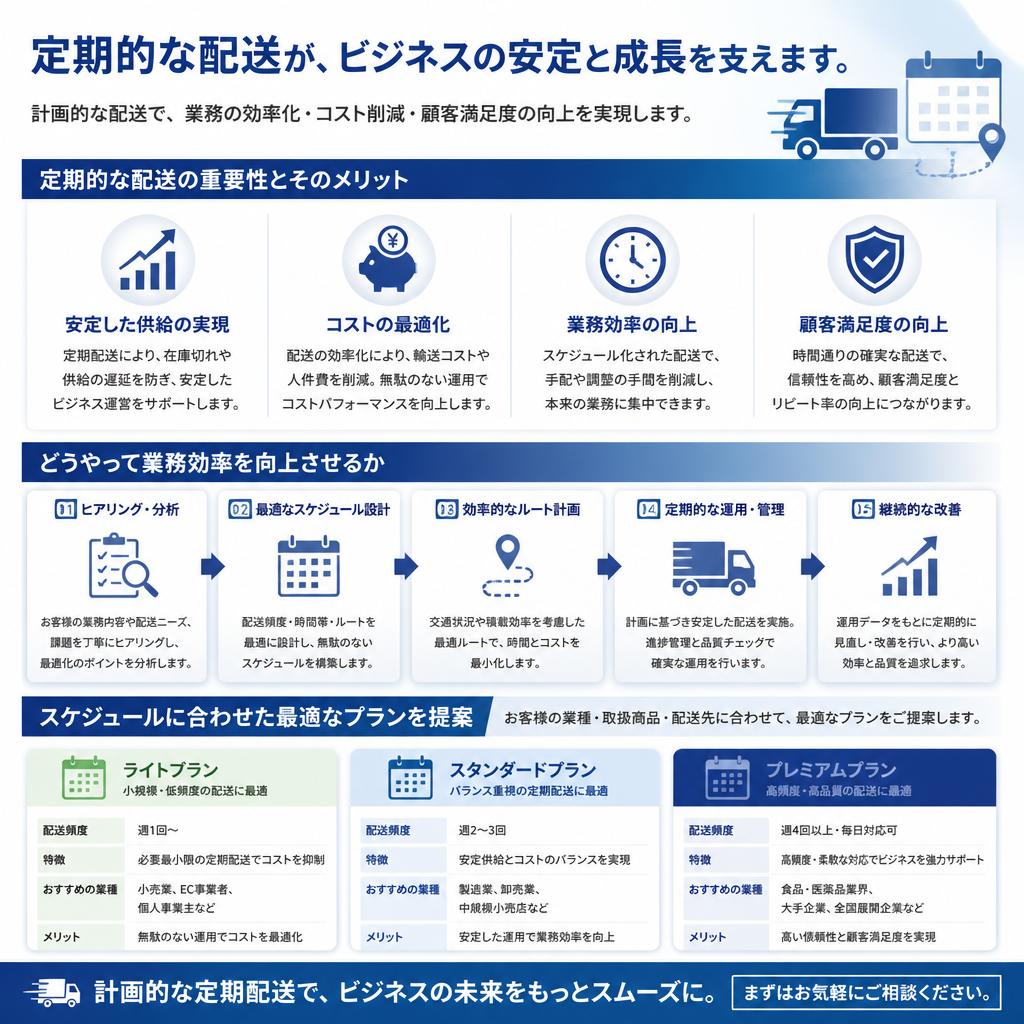 3. 定期配送での業務効率化