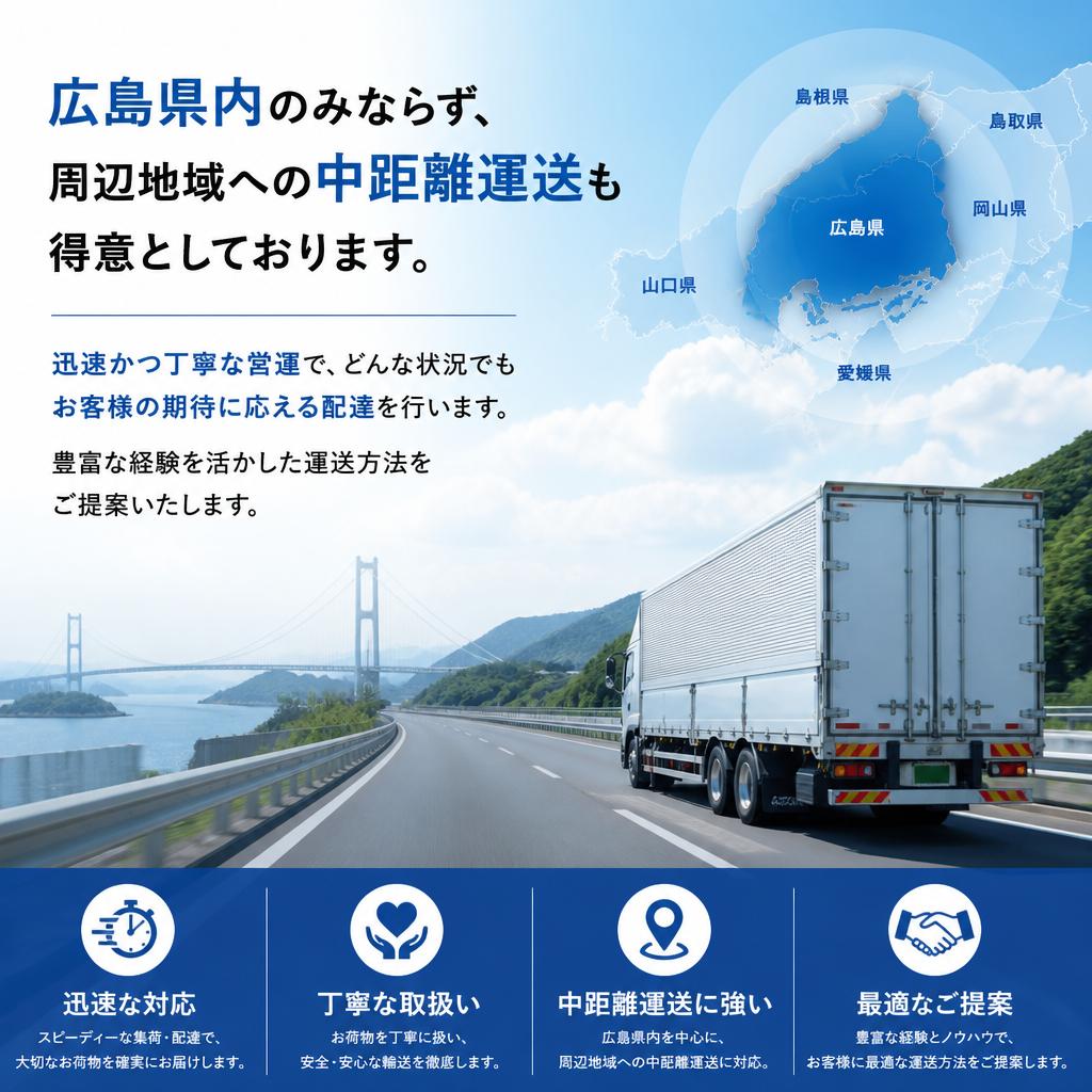 中距離運送の安心と実績