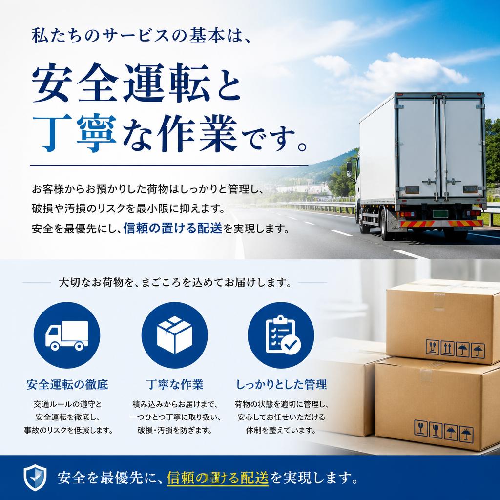 安全で丁寧な配送