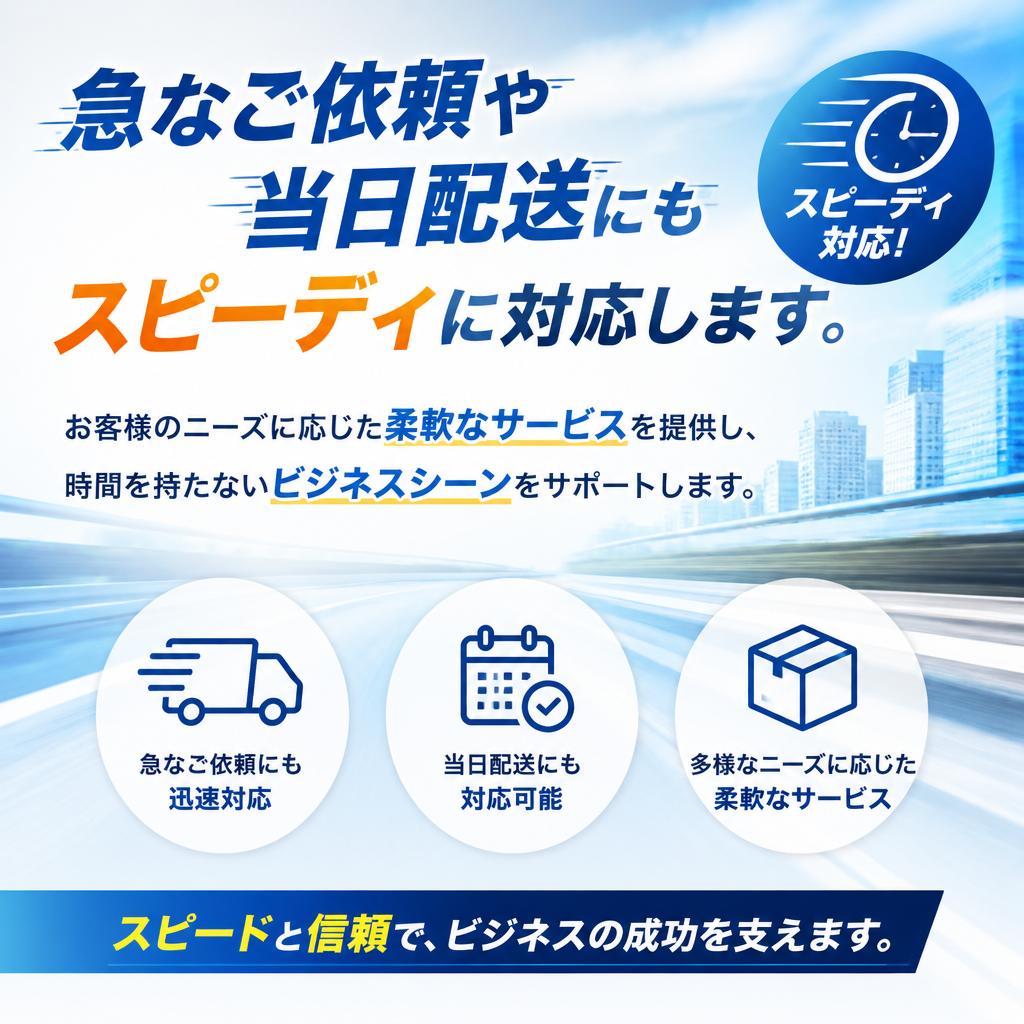 迅速対応のサービス