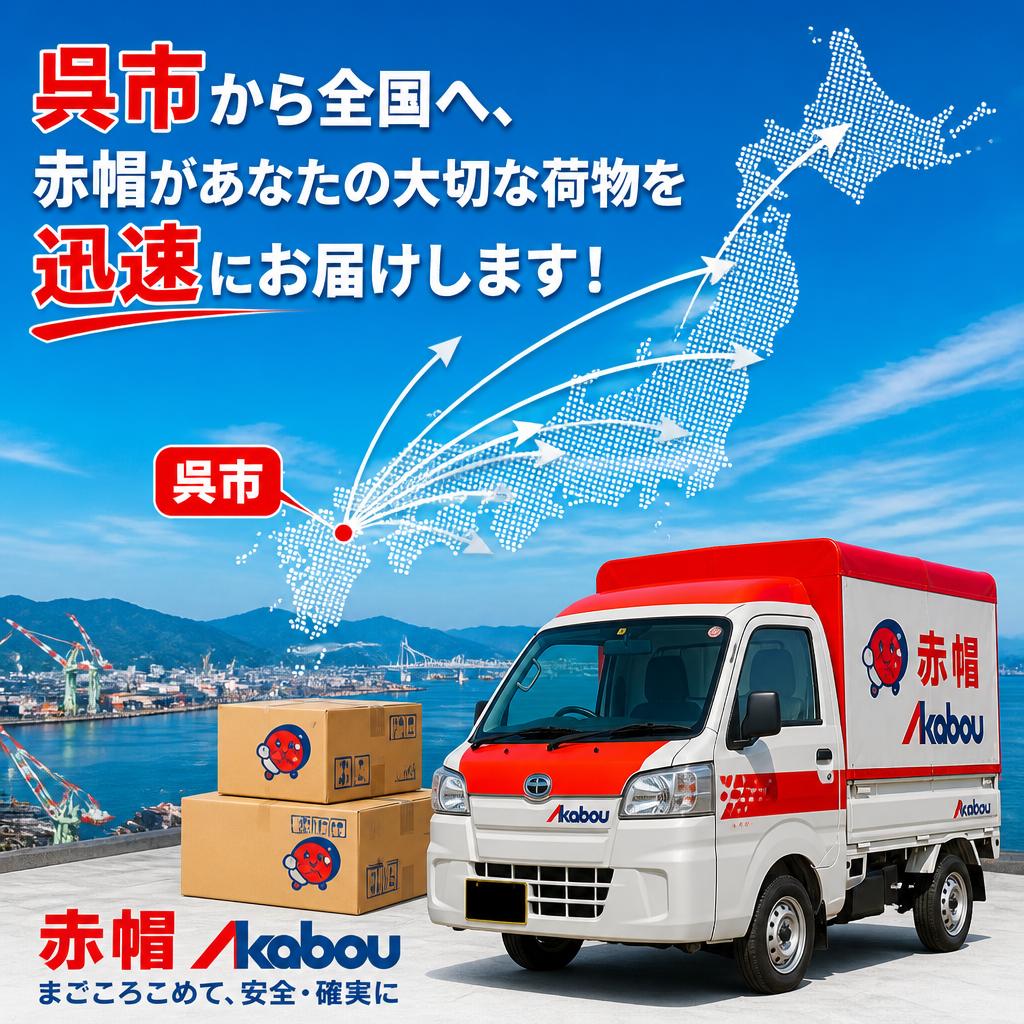 呉市から全国へ、赤帽があなたの大切な荷物を迅速にお届けします！