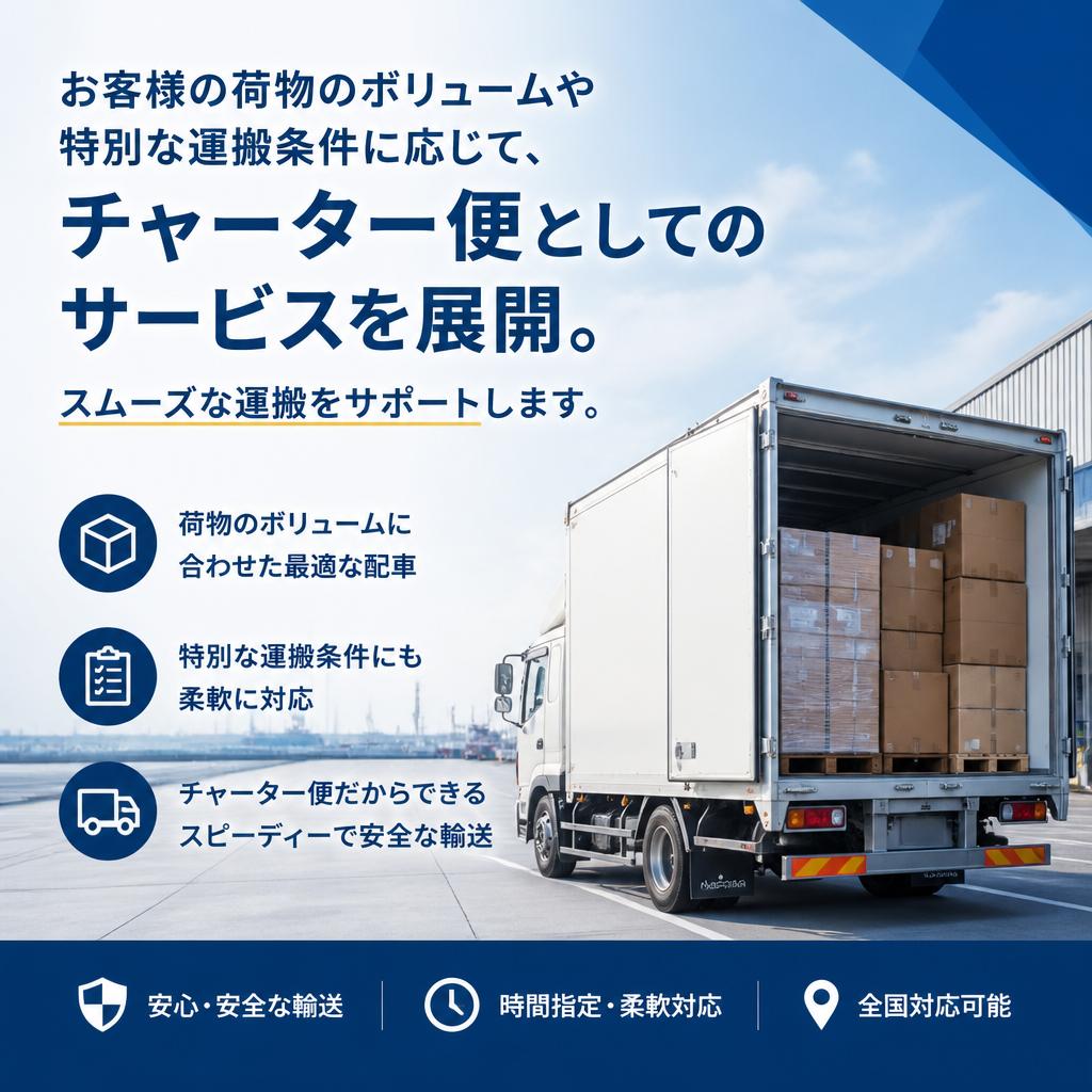 チャーター便で特別なニーズに応える