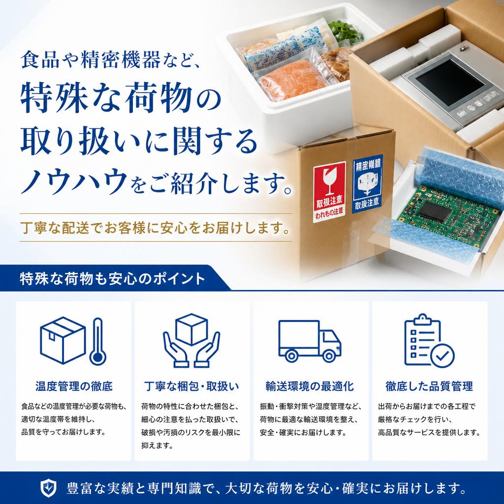 多様な荷物の対応力