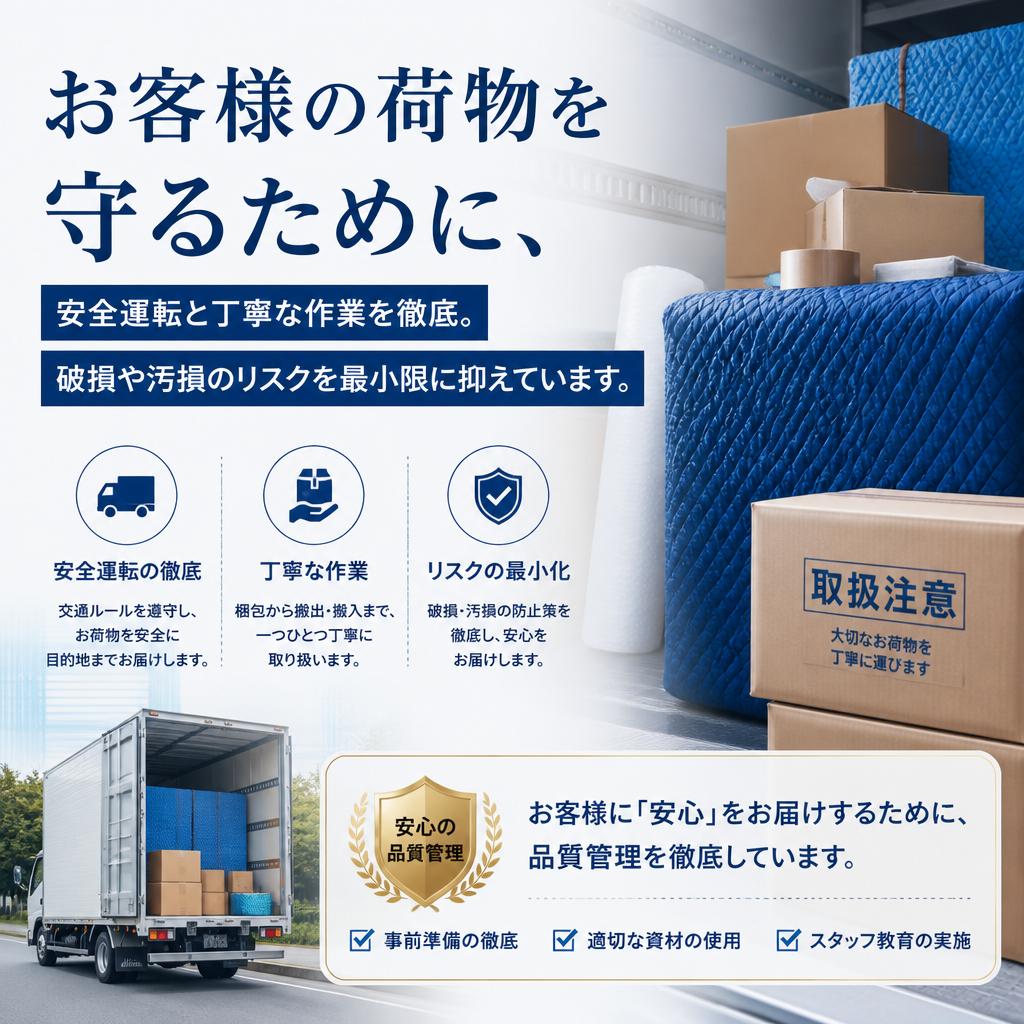 安全運転と丁寧な作業の徹底