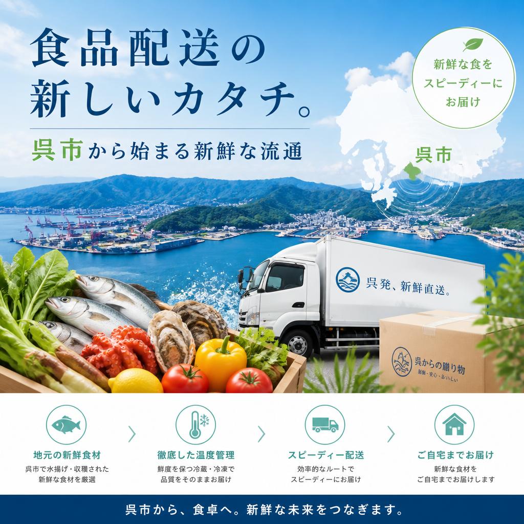 食品配送の新しいカタチ。呉市から始まる新鮮な流通
