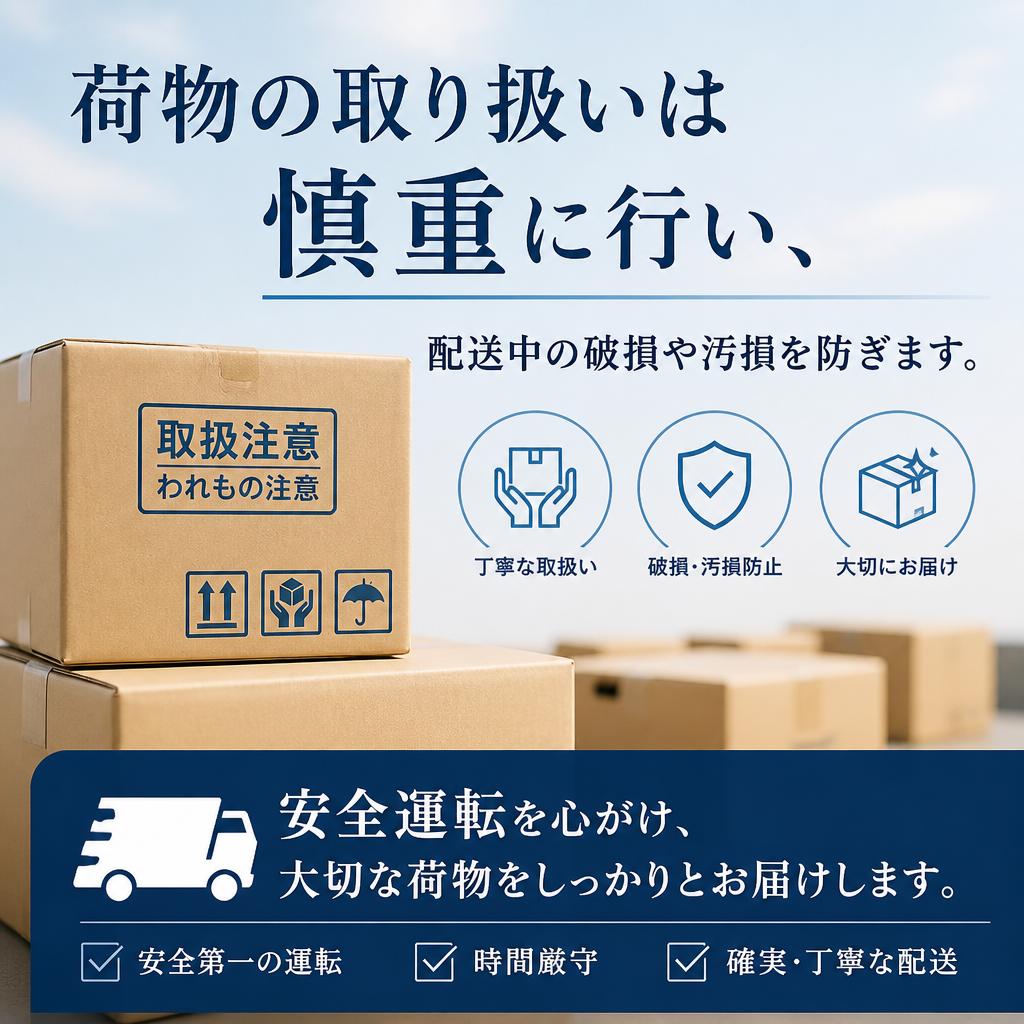 安心の丁寧配送