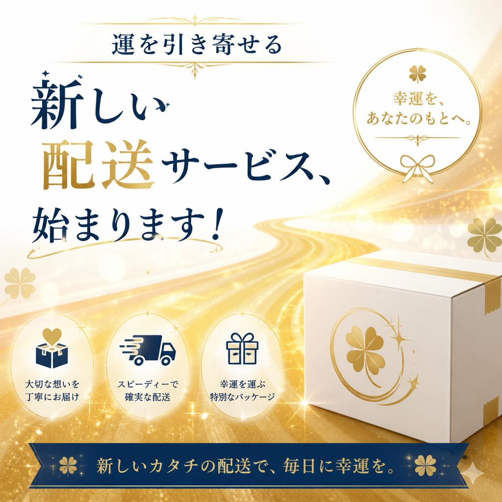 運を引き寄せる新しい配送サービス、始まります！