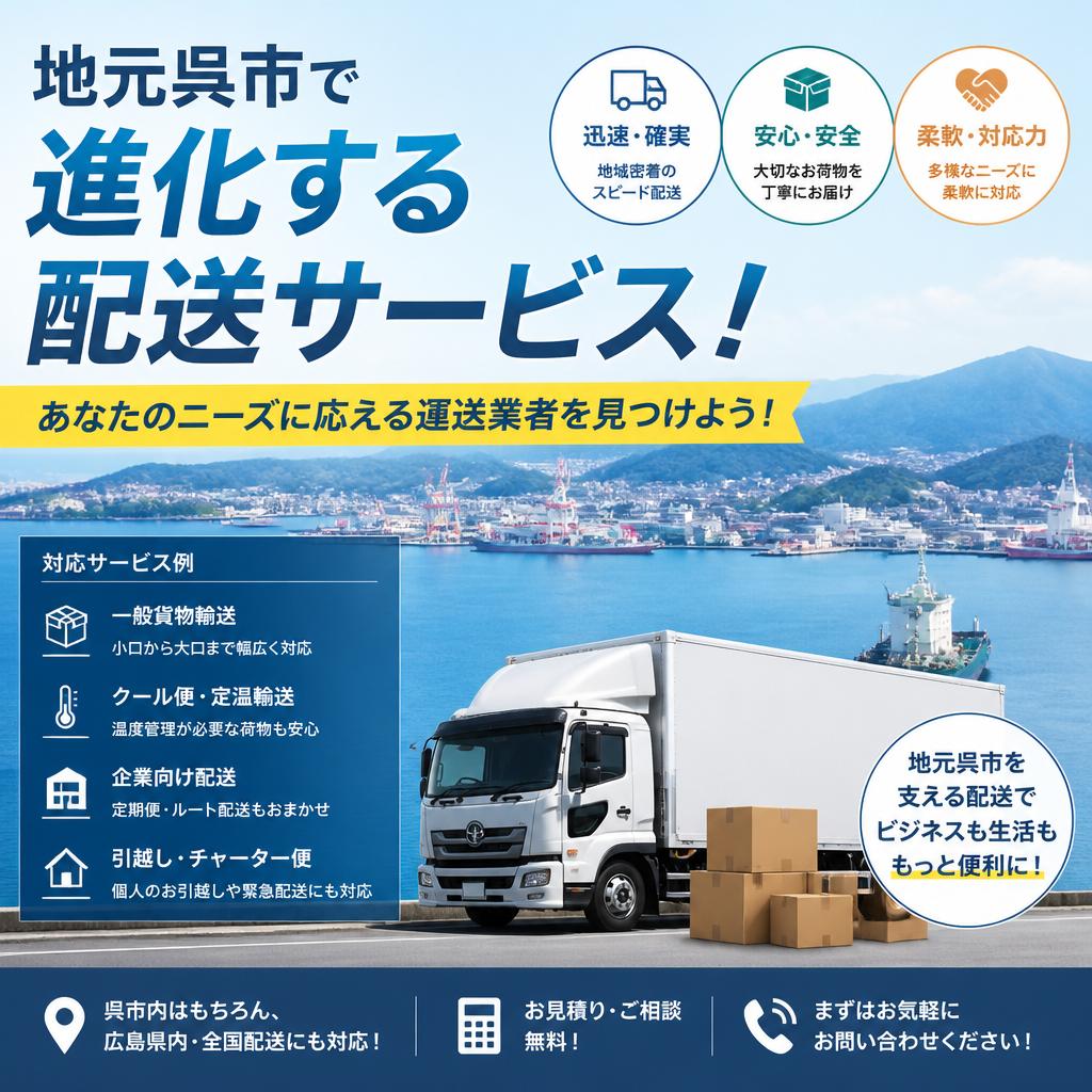 地元呉市で進化する配送サービス！ あなたのニーズに応える運送業者を見つけよう！